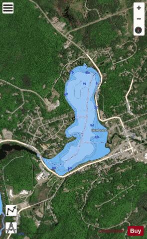 Head Lake depth contour Map - i-Boating App - Satellite
