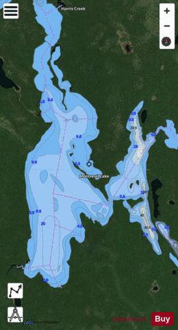 Montreuil Lake depth contour Map - i-Boating App - Satellite
