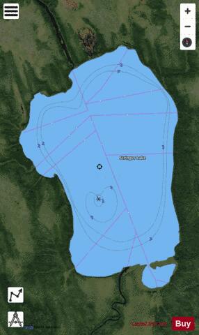 Stringer Lake depth contour Map - i-Boating App - Satellite