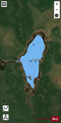 Mowbray Lake depth contour Map - i-Boating App - Satellite