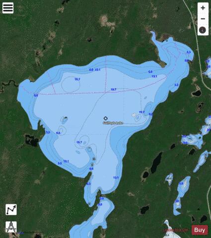 Guilfoyle Lake depth contour Map - i-Boating App - Satellite