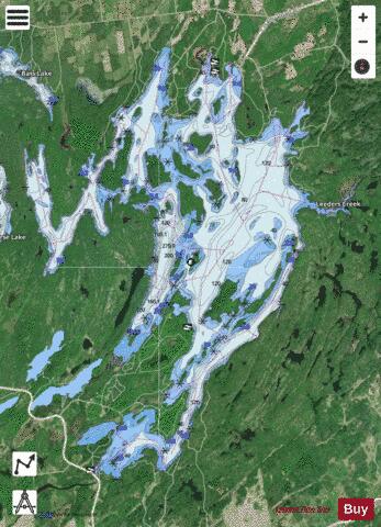 Charleston Lake depth contour Map - i-Boating App - Satellite