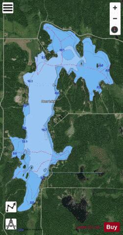 Deer Lake depth contour Map - i-Boating App - Satellite