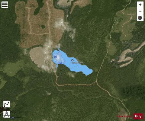 Carmen Lake depth contour Map - i-Boating App - Satellite