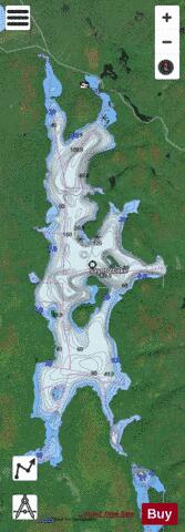 Saymo Lake depth contour Map - i-Boating App - Satellite