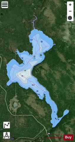 Hanes Lake depth contour Map - i-Boating App - Satellite