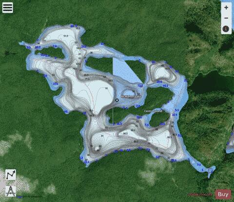 McMahon Lake depth contour Map - i-Boating App - Satellite