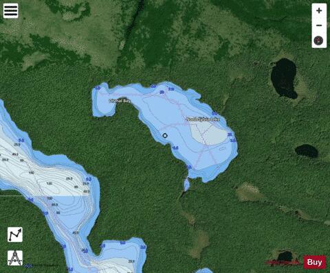 North Sylvia Lake depth contour Map - i-Boating App - Satellite
