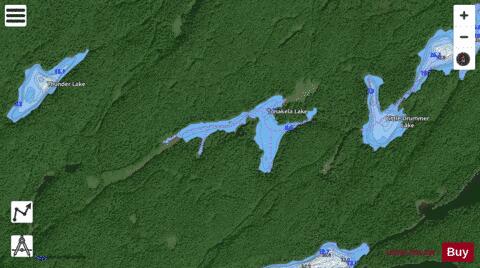 Tonakela Lake depth contour Map - i-Boating App - Satellite