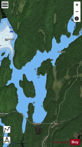 Joe Lake depth contour Map - i-Boating App - Satellite