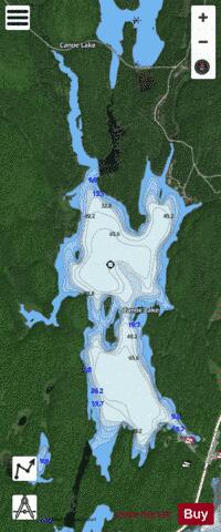 Canoe Lake depth contour Map - i-Boating App - Satellite
