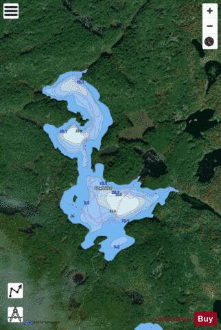 Cox Lake depth contour Map - i-Boating App - Satellite