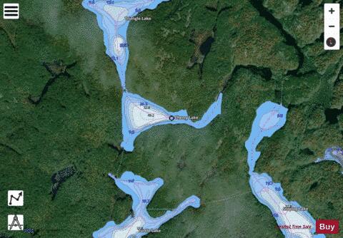 Cherry Lake depth contour Map - i-Boating App - Satellite
