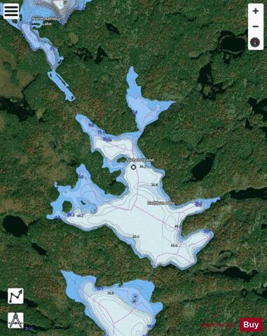 Rathbun Lake depth contour Map - i-Boating App - Satellite