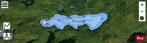 Card Lake depth contour Map - i-Boating App - Satellite