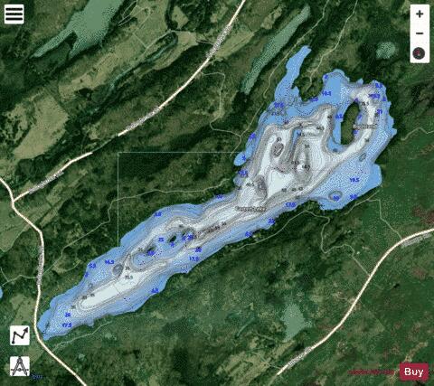 Farren Lake depth contour Map - i-Boating App - Satellite