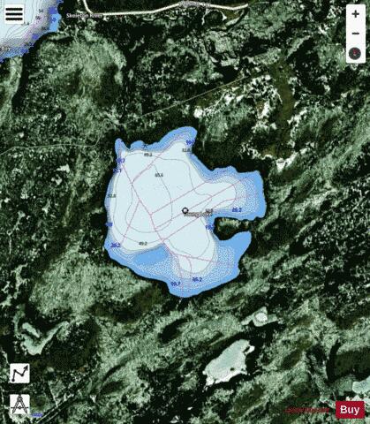 Young Lake depth contour Map - i-Boating App - Satellite