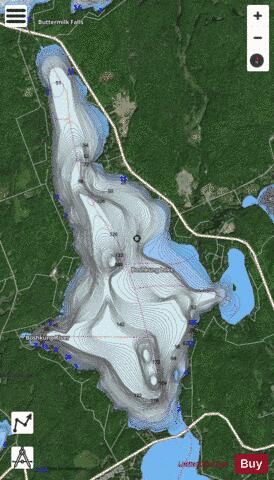 Boshkung Lake depth contour Map - i-Boating App - Satellite