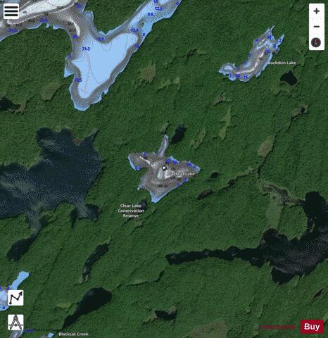 Blackcat Lake depth contour Map - i-Boating App - Satellite