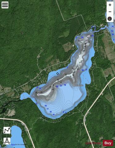 Beech Lake depth contour Map - i-Boating App - Satellite