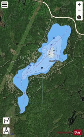 South Lake depth contour Map - i-Boating App - Satellite