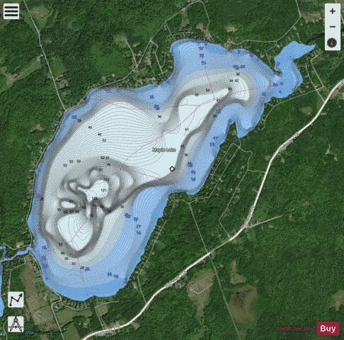 Maple Lake depth contour Map - i-Boating App - Satellite