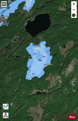Lavery Lake depth contour Map - i-Boating App - Satellite