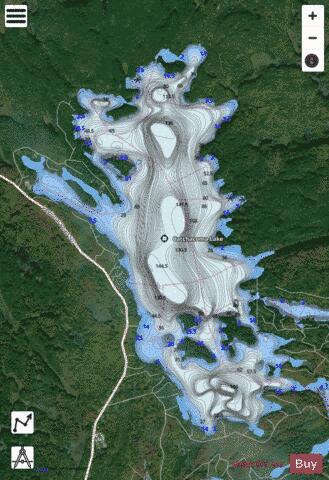 Cathchacoma Lake depth contour Map - i-Boating App - Satellite
