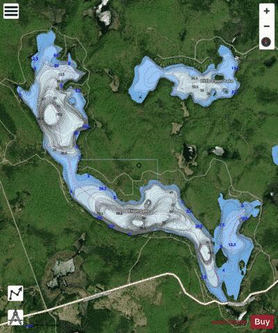 Esson Lake depth contour Map - i-Boating App - Satellite