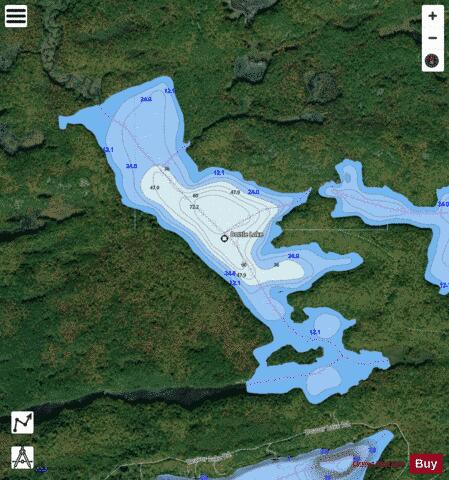 Bottle Lake depth contour Map - i-Boating App - Satellite