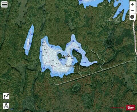 Picard Lake depth contour Map - i-Boating App - Satellite