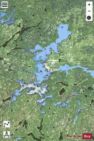 Pitangikum Lake depth contour Map - i-Boating App - Satellite