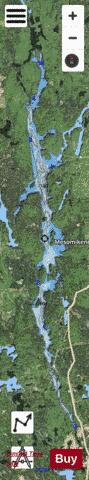 Mesomikenda Lake depth contour Map - i-Boating App - Satellite