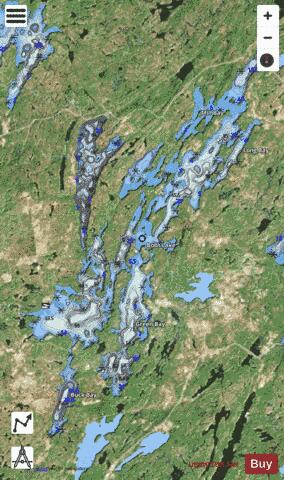 Bobs Lake depth contour Map - i-Boating App - Satellite