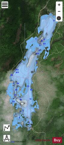 Cordova Lake depth contour Map - i-Boating App - Satellite