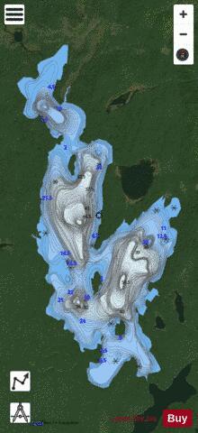 Megisan Lake depth contour Map - i-Boating App - Satellite