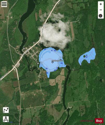 Lyndhurst Lake depth contour Map - i-Boating App - Satellite