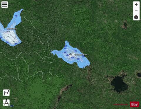 Mousseau Lake depth contour Map - i-Boating App - Satellite