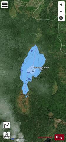 Christopher Robin Lake depth contour Map - i-Boating App - Satellite