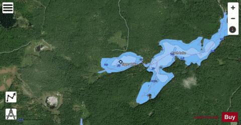 Tigger Lake depth contour Map - i-Boating App - Satellite