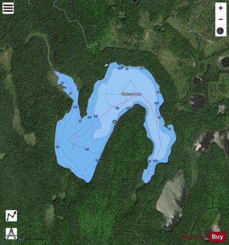 Chateau Lake depth contour Map - i-Boating App - Satellite