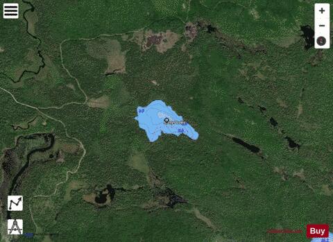 Marys Lake depth contour Map - i-Boating App - Satellite
