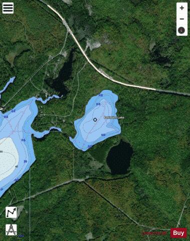 Parissien Lake depth contour Map - i-Boating App - Satellite