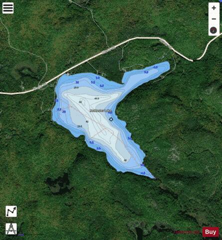 McMaster Lake depth contour Map - i-Boating App - Satellite