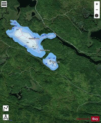 Jocko Lake depth contour Map - i-Boating App - Satellite