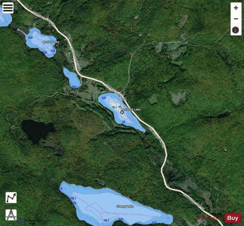 Pershick Lake depth contour Map - i-Boating App - Satellite