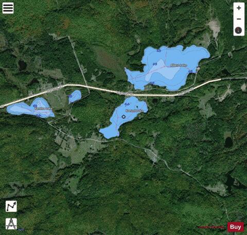 Kretzel Lake depth contour Map - i-Boating App - Satellite