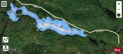 Stevenson Lake depth contour Map - i-Boating App - Satellite