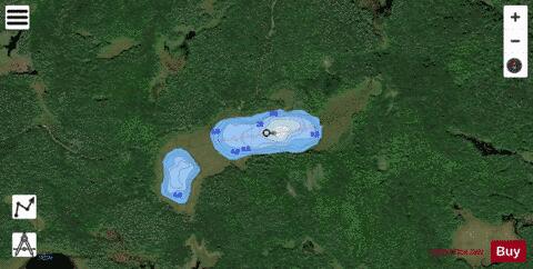 Chain Of Lakes 1 depth contour Map - i-Boating App - Satellite
