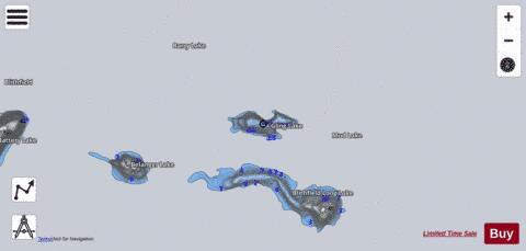 Gling Lake depth contour Map - i-Boating App - Satellite